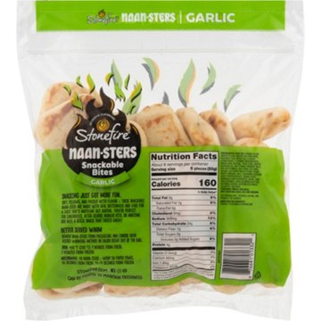 Stonefire Naan-sters Snackable Flatbread Bites - Garlic, 14.1 oz