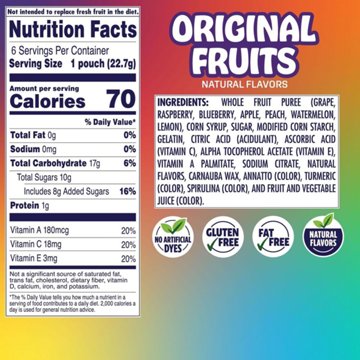 Welch's Juicefuls Fusions Original Fruit Snacks , 6 ct