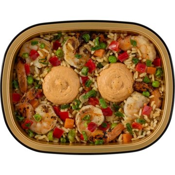 Meal Simple by H-E-B Grilled Shrimp with Stir Fried Rice