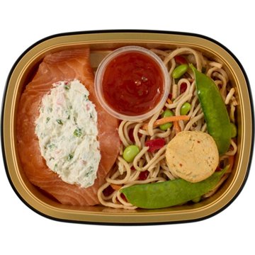 Meal Simple by H-E-B Salmon Stuffed Rangoon with Asian Noodles