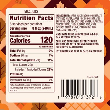 H-E-B Chaider Apple Cider with Chai Tea