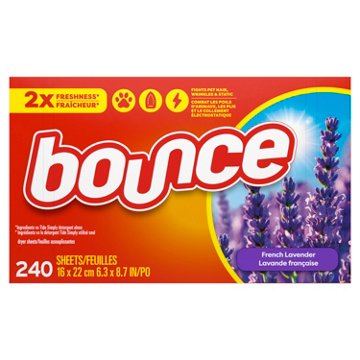 Bounce Fabric Softener Dryer Sheets - French Lavender Scent