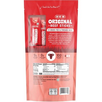 H-E-B Original Beef Sticks, 8 ct
