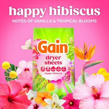 Gain Dryer Sheets - Happy Hibiscus