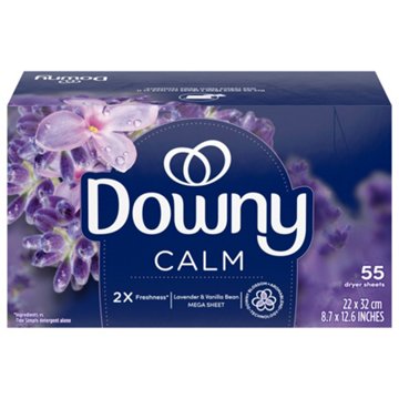 Downy Fabric Softener Dryer Mega Sheets Calm - Lavender & Vanilla Bean