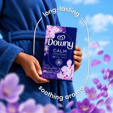 Downy Mega Dryer Sheets Laundry Fabric Softener - Lavender and Vanilla Bean