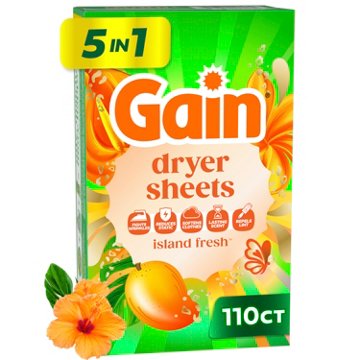 Gain Dryer Sheets - Island Fresh