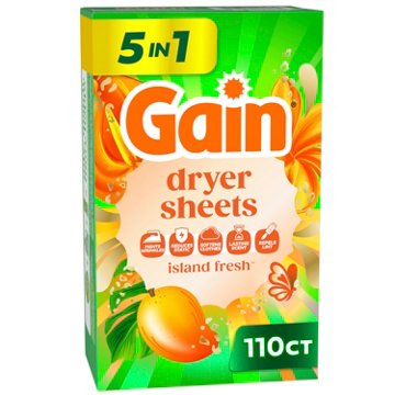 Gain Dryer Sheets - Island Fresh