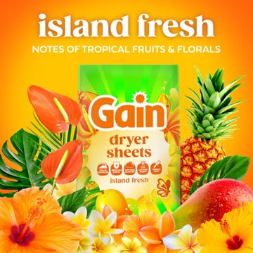 Gain Dryer Sheets - Island Fresh