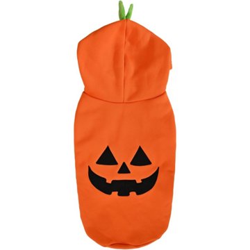 Max & Marlow Halloween Pumpkin Hooded Pet Costume, Large