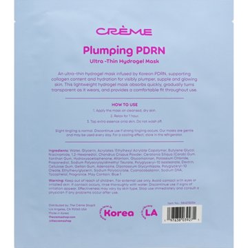 The Crème Shop Plumping Ultra-Thin Hydrogel Mask