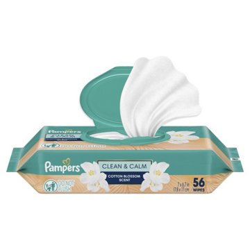 Pampers Clean & Calm Baby Wipes - Cotton Blossom Scent