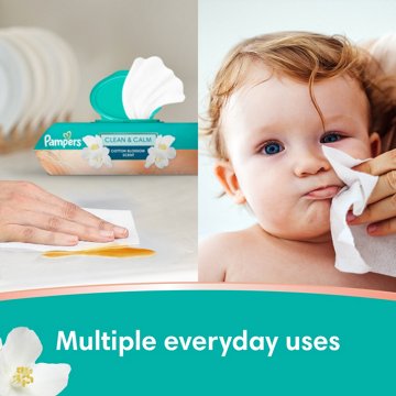 Pampers Clean & Calm Baby Wipes - Cotton Blossom Scent
