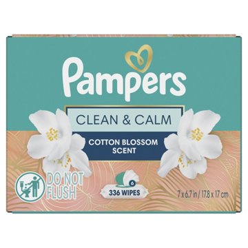 Pampers Clean & Calm Baby Wipes - Cotton Blossom Scent