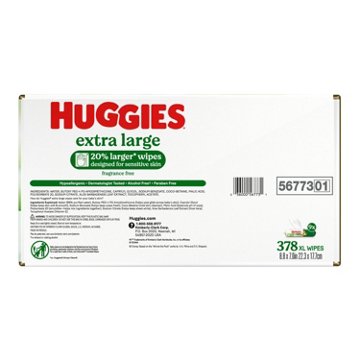 Huggies Extra Large Baby Wipes - Fragrance Free, 9 pk