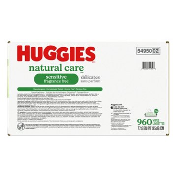 Huggies Natural Care Baby Wipes - Fragrance Free, 15 pk