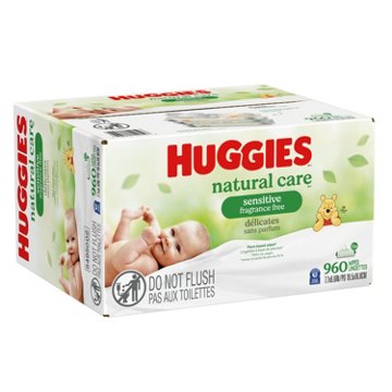 Huggies Natural Care Baby Wipes - Fragrance Free, 15 pk