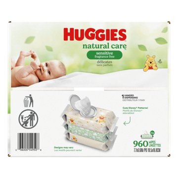 Huggies Natural Care Baby Wipes - Fragrance Free, 15 pk