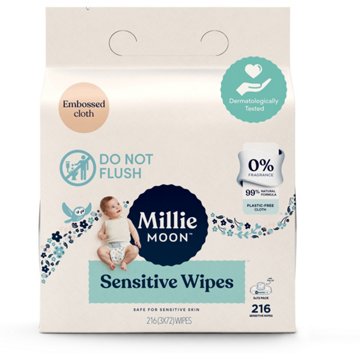Millie Moon Sensitive Baby Wipes, 3 pk
