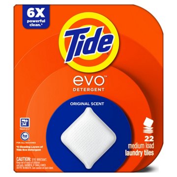 Tide Evo Laundry Detergent Tiles, Original Tide Scent