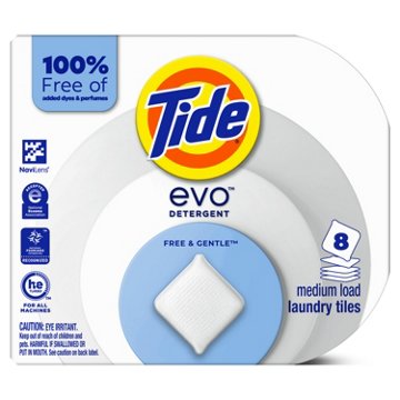 Tide Evo Laundry Detergent Tiles - Free & Gentle