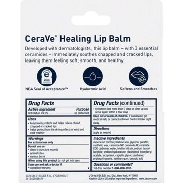 CeraVe Healing Lip Repair Balm, 2 pk
