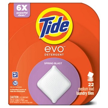 Tide Evo Laundry Detergent Fiber Tiles - Spring Blast Scent