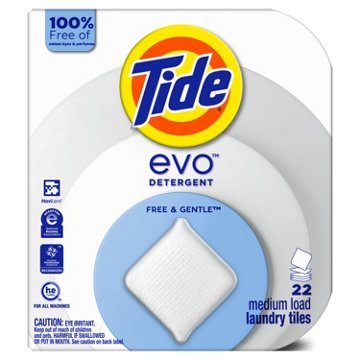 Tide Evo Laundry Detergent Tiles - Free & Gentle