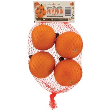 Fresh Bagged Wee Bee Little Pumpkins, 4 ct