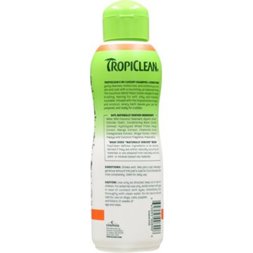 TropiClean Papaya + Coconut 2-in-1 Luxury Pet Shampoo & Conditioner, 16 oz