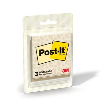 Post-it Sticky Notes Cheetah Pattern 3 Count, 3 ct