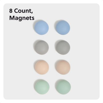 U Brands Soft Touch Pebble Magnets, 8 ct