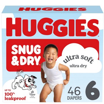 Huggies Snug & Dry Baby Diapers - Size 6 (28-44 lbs)
