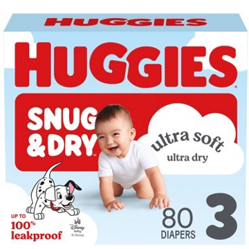 Huggies Snug & Dry Baby Diapers - Size 3 (16-26 lbs)