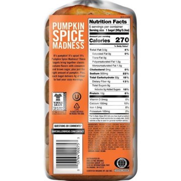 Dave's Killer Bread Bagels Pumpkin Spice Madness, 5 ct