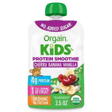 Orgain Kids Protein Smoothie Pouch - Cherry Banana Vanilla