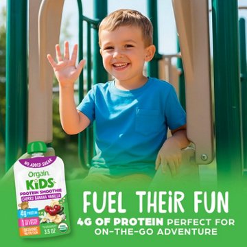 Orgain Kids Protein Smoothie Pouch - Cherry Banana Vanilla