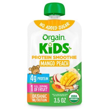 Orgain Kids Protein Smoothie Pouch - Mango Peach
