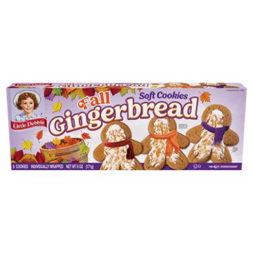 Little Debbie Fall Gingerbread Soft Cookies, 8 ct
