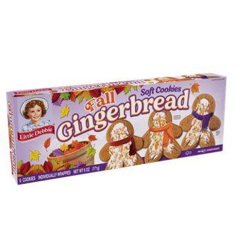 Little Debbie Fall Gingerbread Soft Cookies, 8 ct