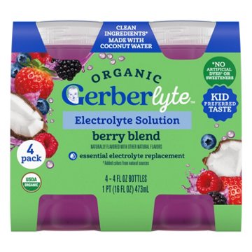 Gerberlyte Organic Electrolyte Solution - Berry Blend, 4 oz Bottles