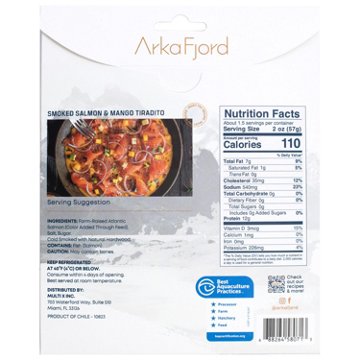 Arka Smoked  Atlantic Sliced Salmon, 3 oz