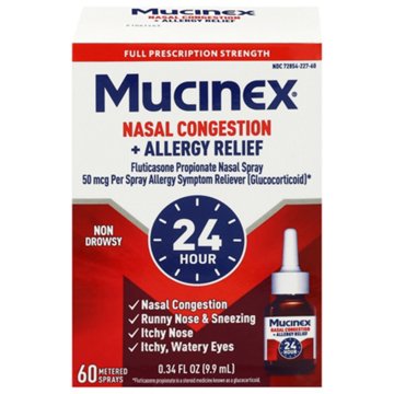 Mucinex Spray 24 Hour Nasal Congestion + Allergy Relief