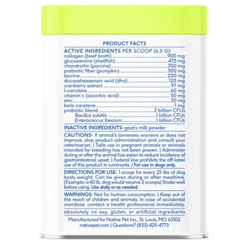 Native Pet The Daily Supplement Powder for Dogs, 9.25 oz