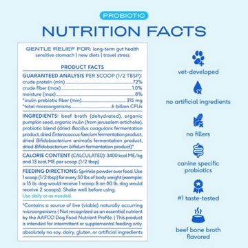 Native Pet Probiotic Supplement Powder for Dogs, 6 oz