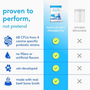 Native Pet Probiotic Supplement Powder for Dogs, 6 oz