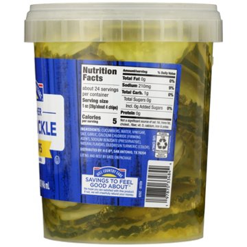 Hill Country Fare Kosher Dill Pickle Chips, 32 oz