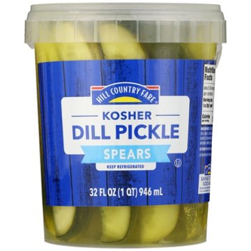 Hill Country Fare Kosher Dill Pickle Spears, 32 oz