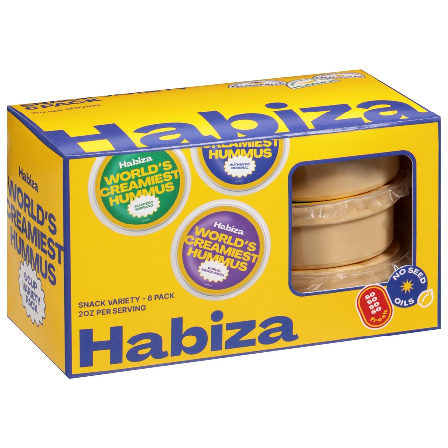Habiza Hummus Snack Variety Pack, 6 ct | Central Market - Really