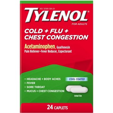 Tylenol Cold + Flu + Chest Congestion Tablets